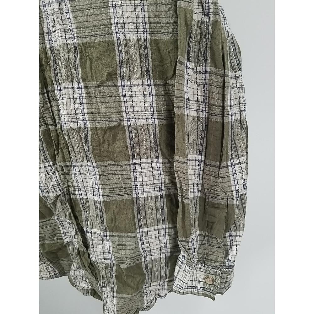 Basic Editions Womans Large Plaid Long Sleeve‎ Button Up Shirt - Picture 5 of 6
